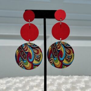 Radiant Roots Earrings-Red