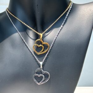 Twin Flame Heart Necklace